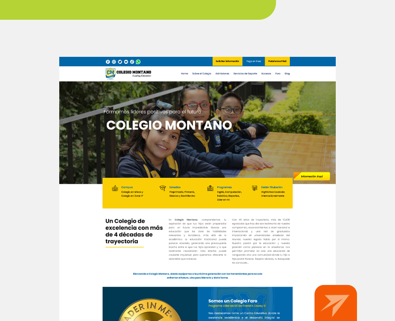 Web para Colegio Montano