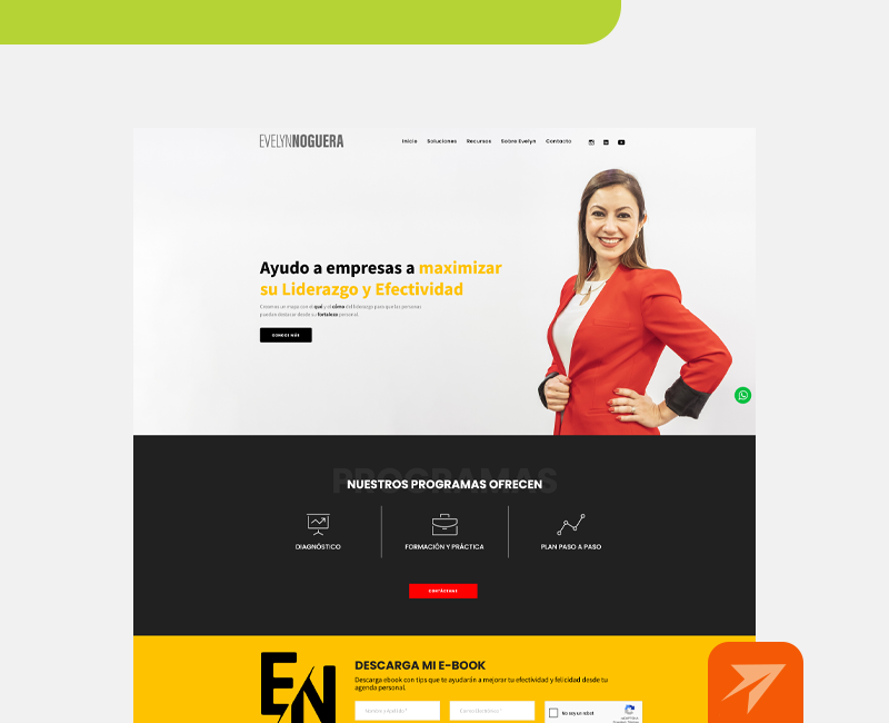 Web corporativa para Coach Personal Evelyn Noguera