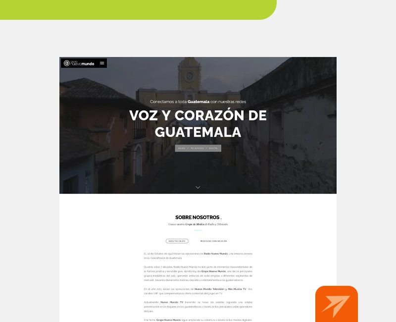 Página Web Grupo Nuevo Mundo