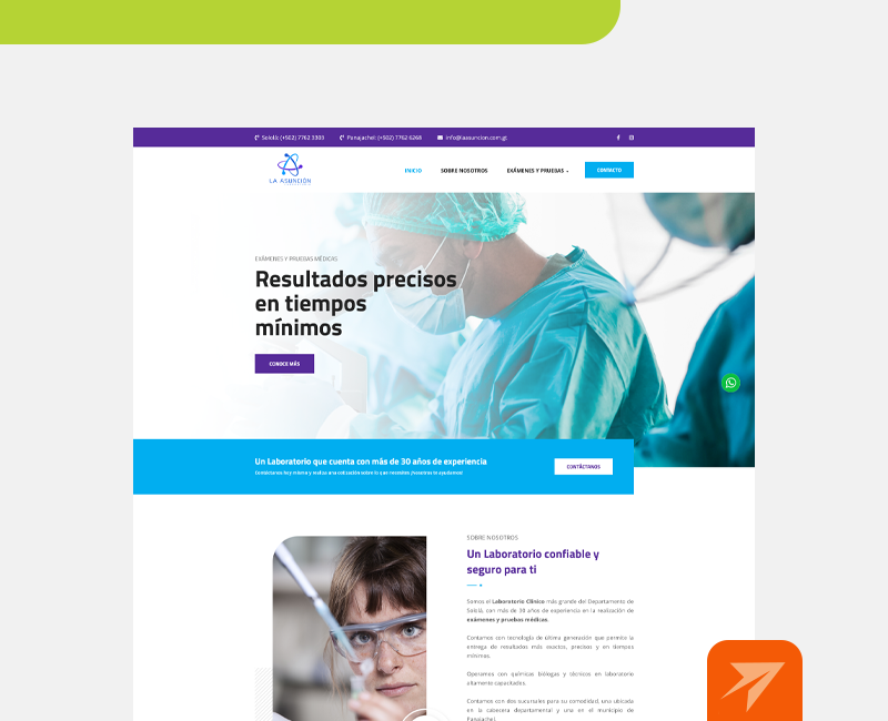 Página Corporativa para Laboratorio La Asunción