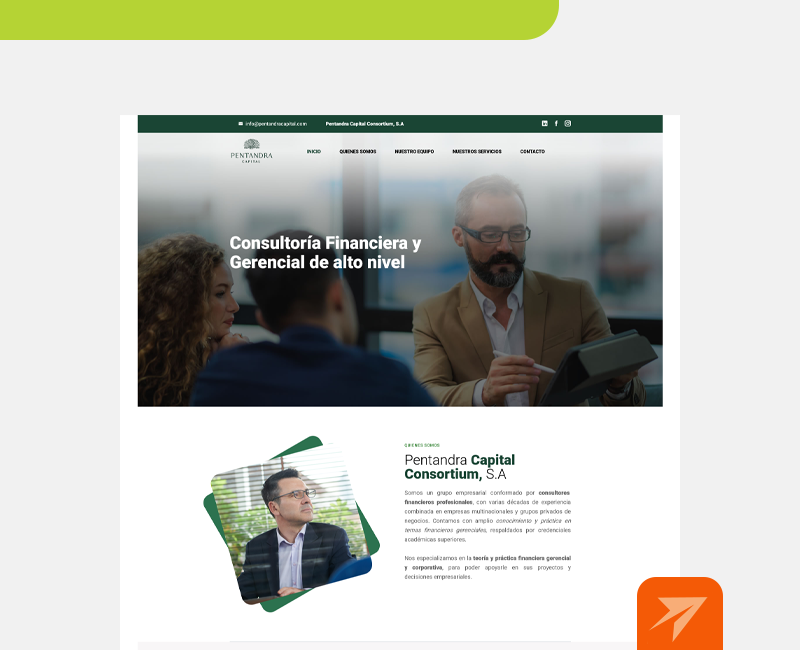 Web corporativa de Pentandra Capital